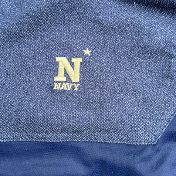 Under Armour Navy Midshipmen Jacket Men’s Large Full Zip Spell Out Flaws Read - Picture 4 of 10